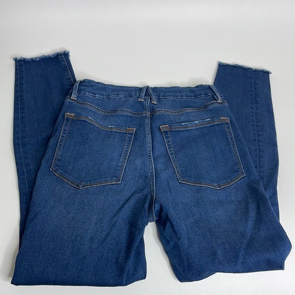 Good American Good Waist High Rise ankle raw hem jeans size 4/27 - Picture 6 of 10